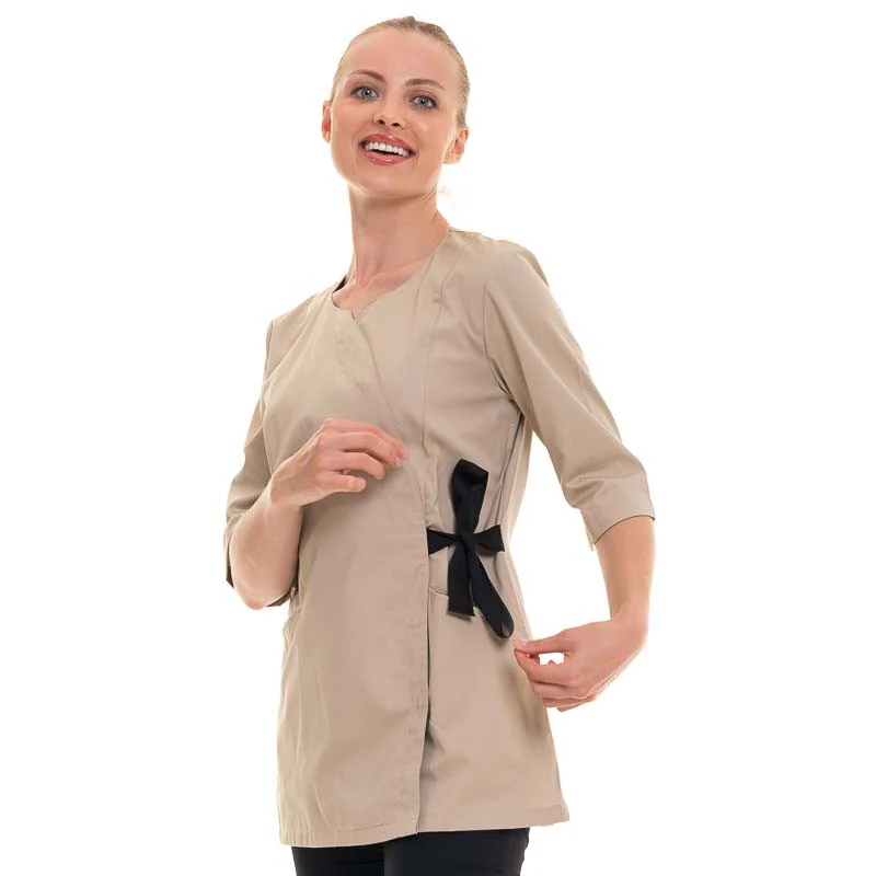 Tunique Esthéticienne Femme Beige Modèle Faustine - HASSON BY MOLINEL - Image 2