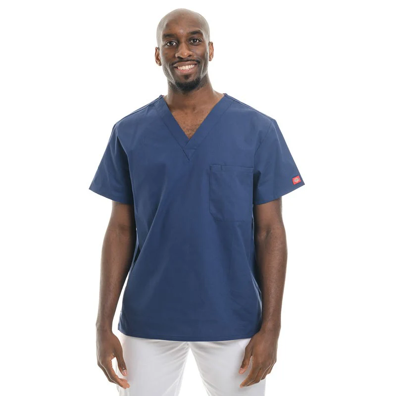 Tunique Médicale Unisexe Manches Courtes Blanc Col V - DICKIES MEDICAL - Image 6