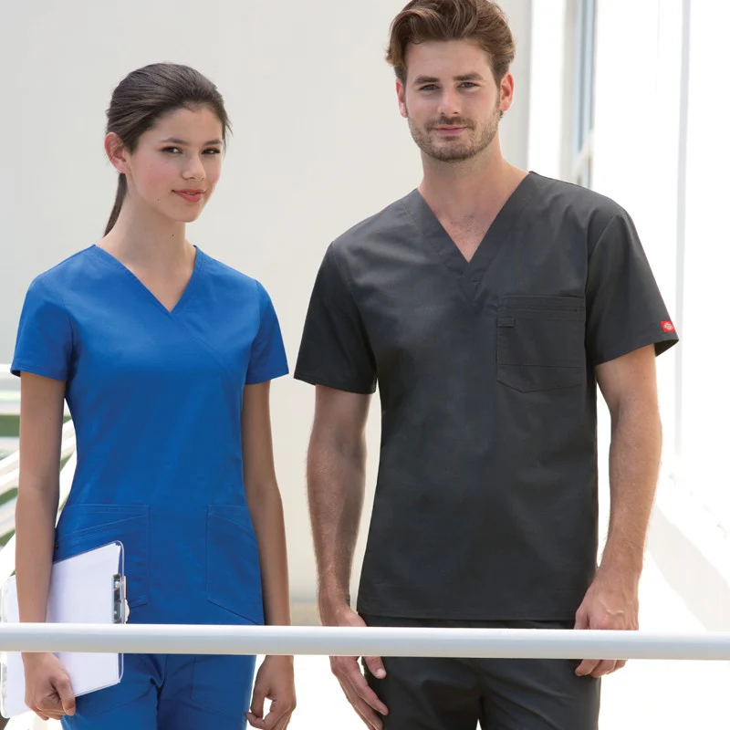 Tunique Médicale Unisexe Manches Courtes Blanc Col V - DICKIES MEDICAL - Image 9