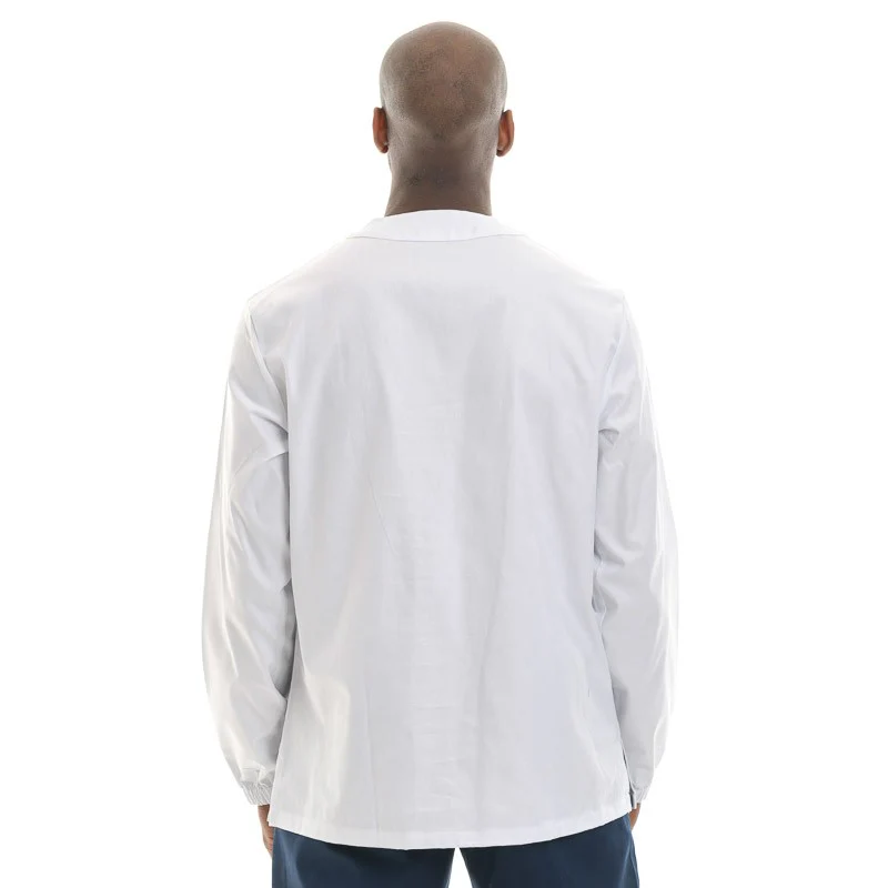 Tunique Médicale Unisexe Manches Longues Blanc - EGOCHEF - Image 3