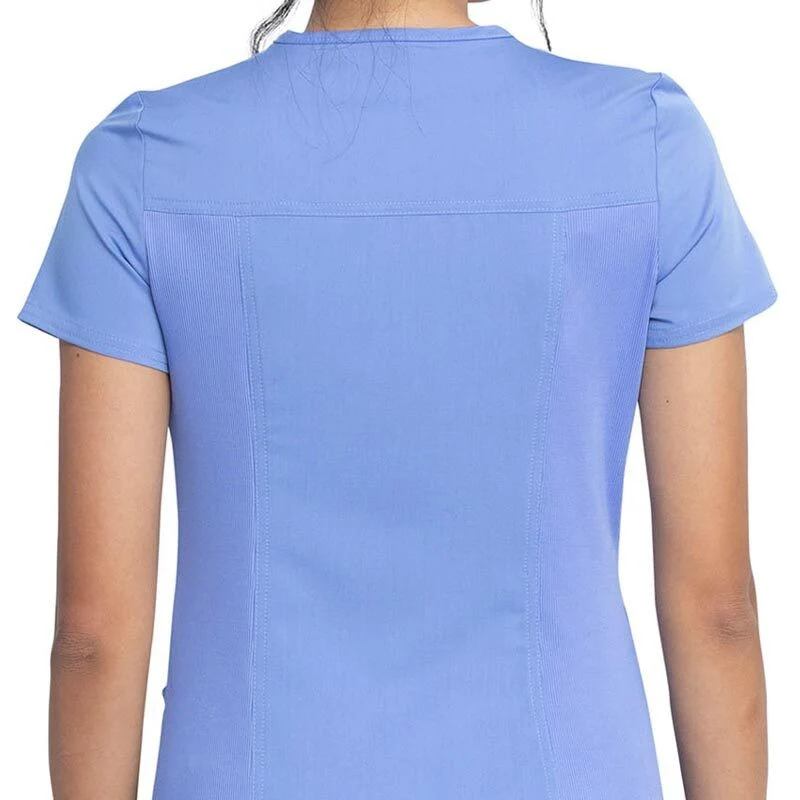 Tunique Médicale Femme Manches Courtes Col V Bleu Ciel - DICKIES MEDICAL - Image 3