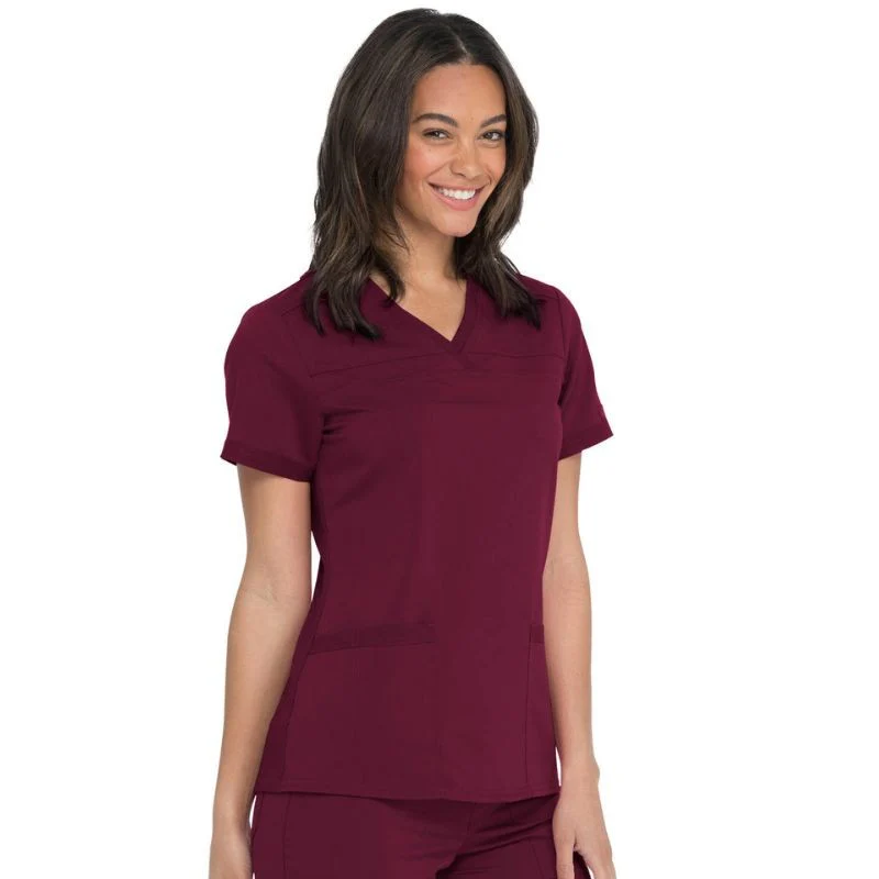 Tunique Médicale Femme Manches Courtes Bordeaux - DICKIES MEDICAL - Image 2