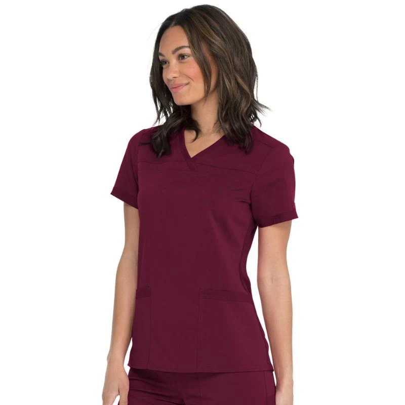 Tunique Médicale Femme Manches Courtes Bordeaux - DICKIES MEDICAL - Image 3