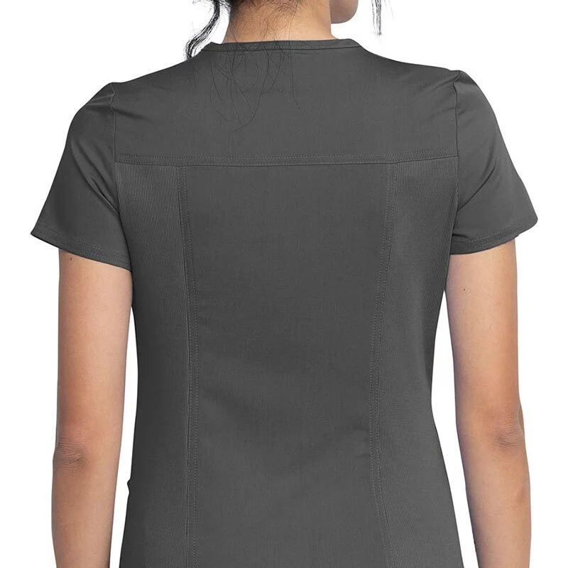 Tunique Médicale Femme Manches Courtes Col V Gris - DICKIES MEDICAL - Image 3
