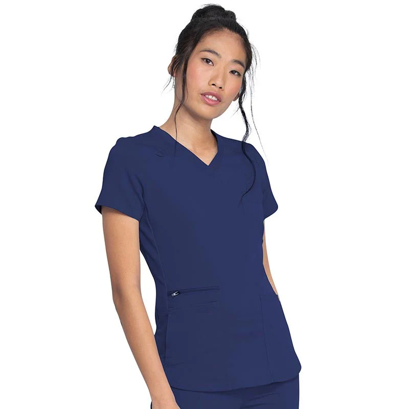 Tunique Médicale Femme Manches Courtes Col V Gris - DICKIES MEDICAL - Image 5