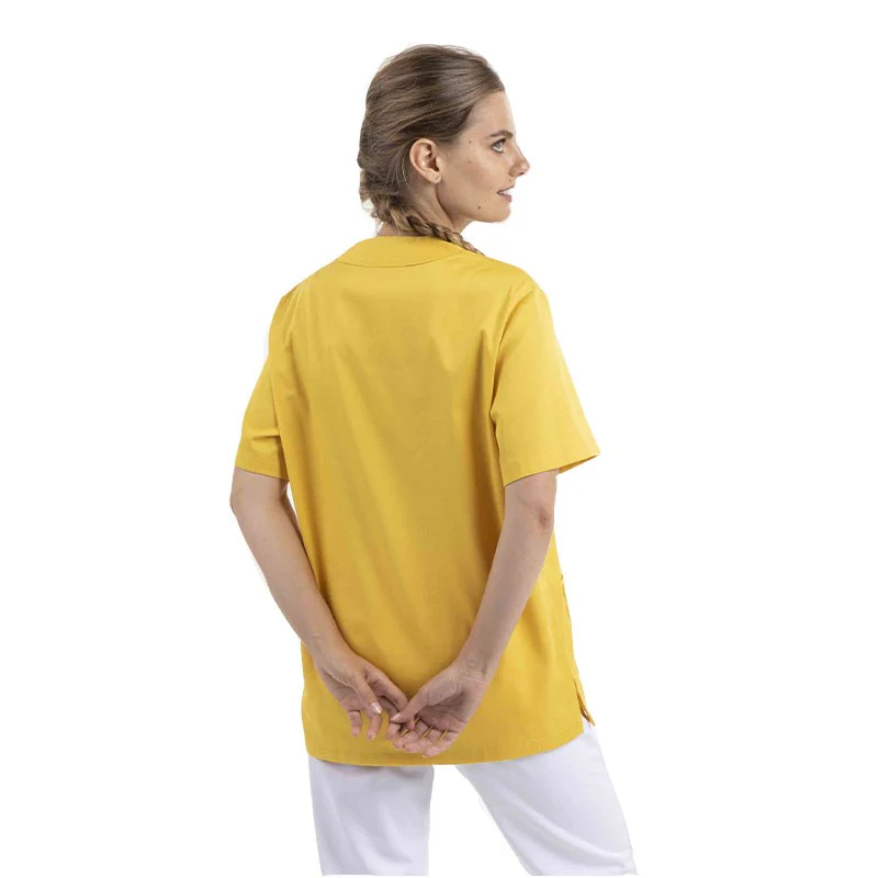 Tunique Medicale Femme Col V Jaune - EGOCHEF - Image 3