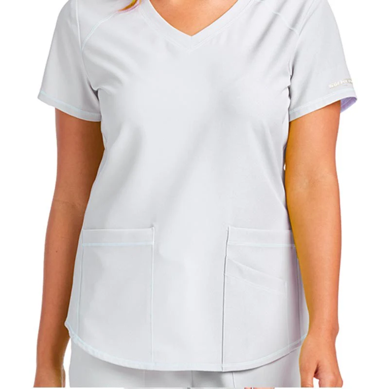 Tunique Médicale Femme Beige Col V Modèle Vitality - SKECHERS - Image 5