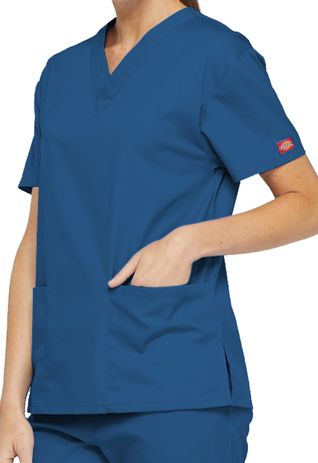 Tunique Médicale Mixte Manches Courtes Bleu-Royal Col V - DICKIES MEDICAL - Image 2