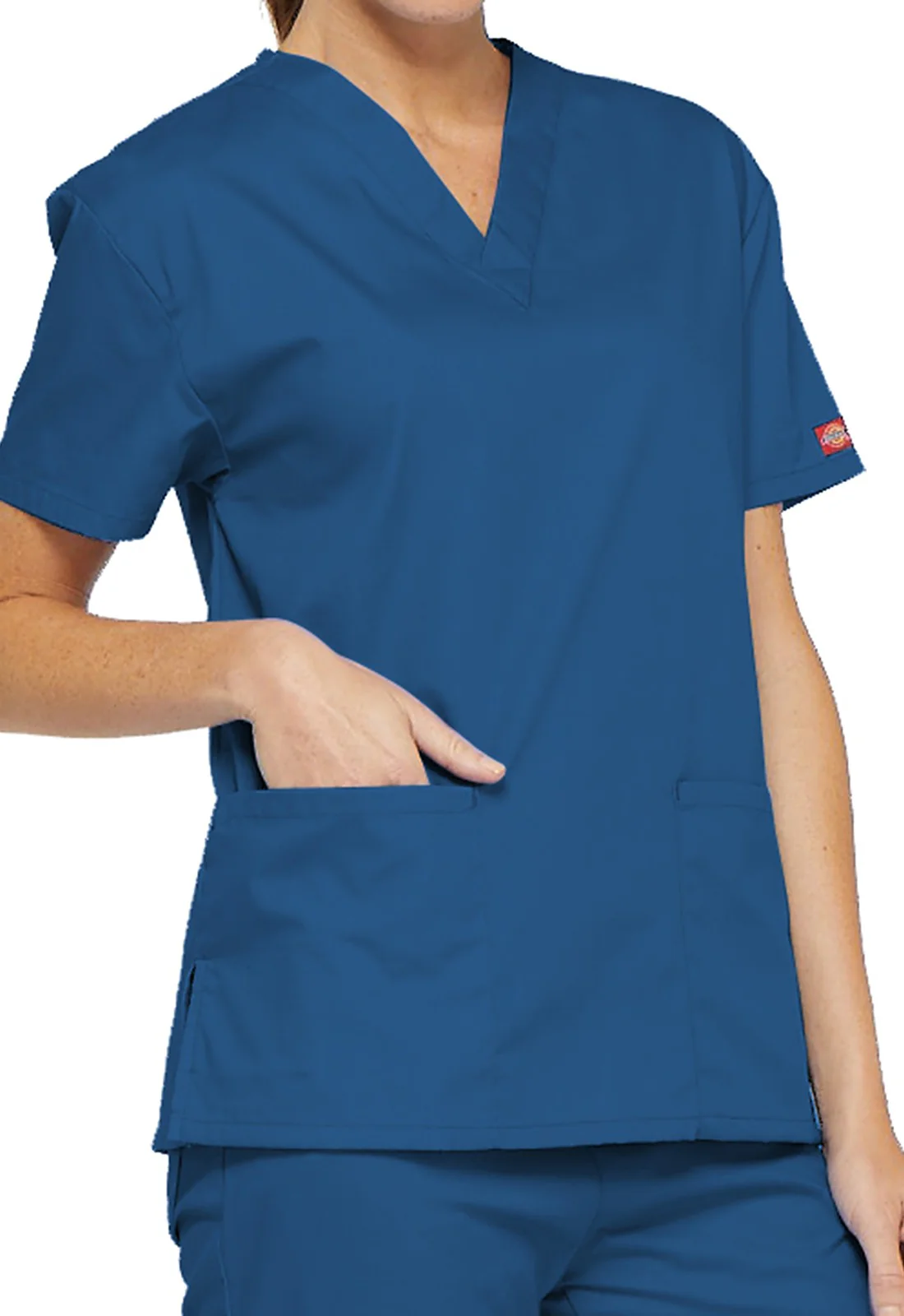 Tunique Médicale Mixte Manches Courtes Bleu-Royal Col V - DICKIES MEDICAL - Image 3