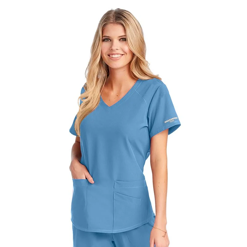 Tunique Médicale Femme Turquoise Col V - SKECHERS - Image 26