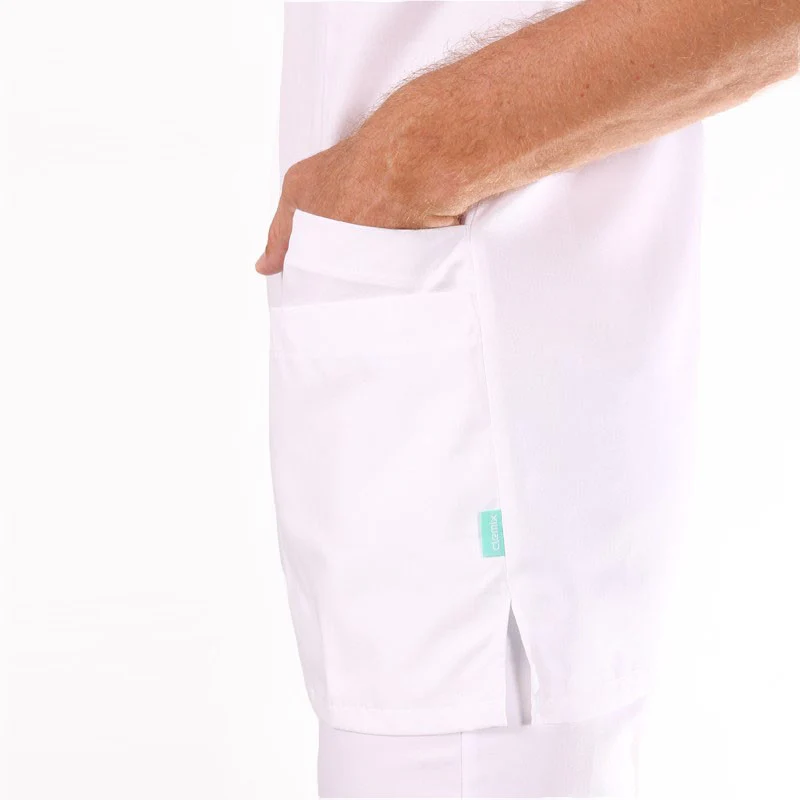 Tunique Médicale Homme Manches Courtes Blanc - LAFONT SANTE - Image 4