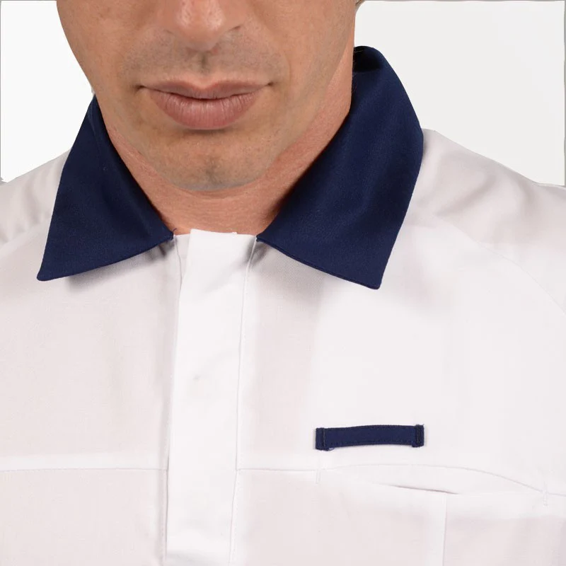 Tunique Médicale Homme Luc Blanc et Bleu - LAFONT SANTE - Image 4