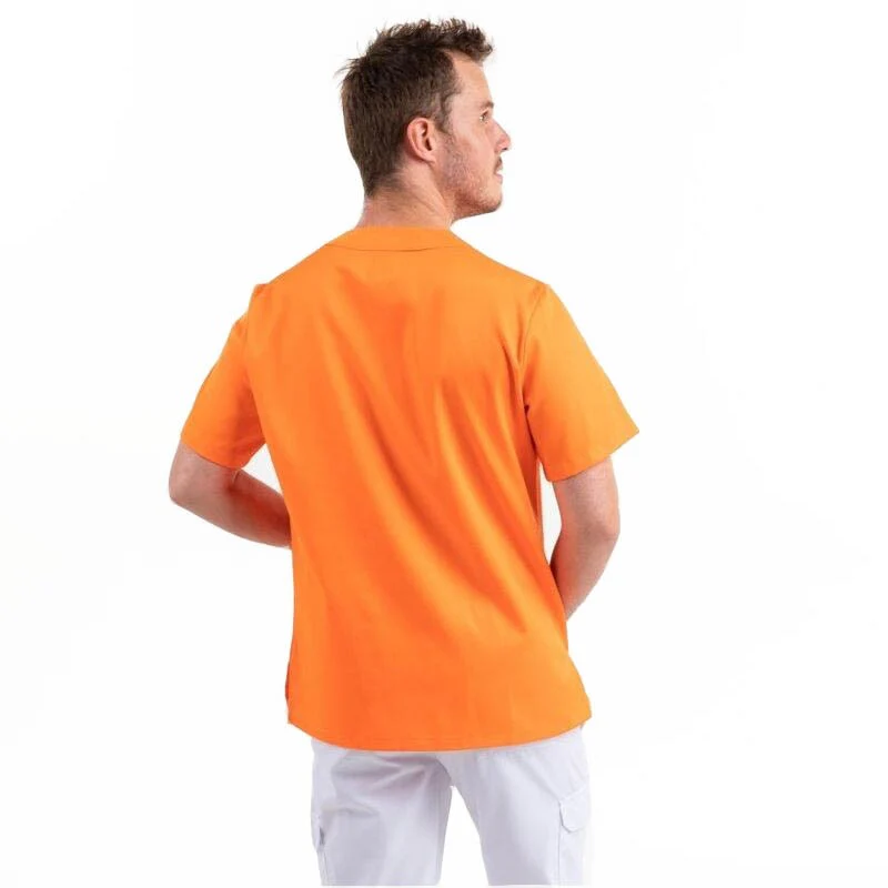Tunique Medicale Homme Col V Orange - EGOCHEF - Image 3
