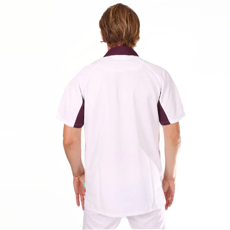 Tunique Médicale Homme Luc Blanche et Prune - LAFONT SANTE - Image 2