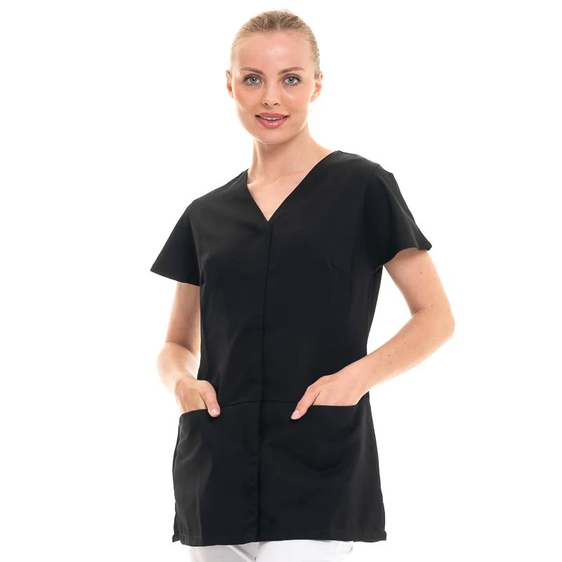 Tunique Esthéticienne Femme Modèle Lilou Noir - HASSON BY MOLINEL