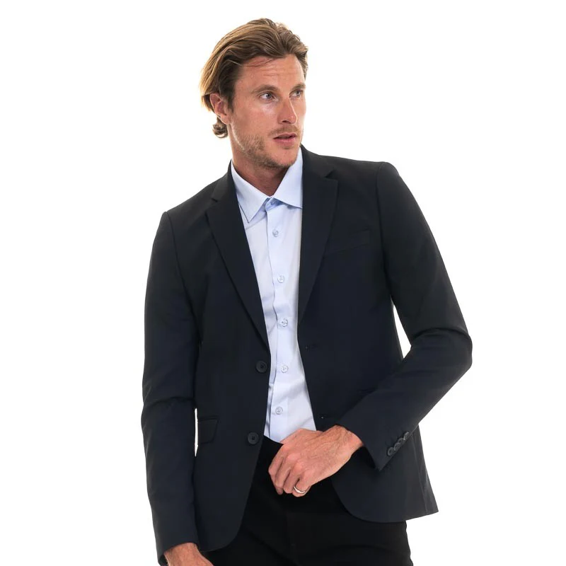 Veste Blazer de Service Homme Bleu Marine - KARIBAN - Image 3