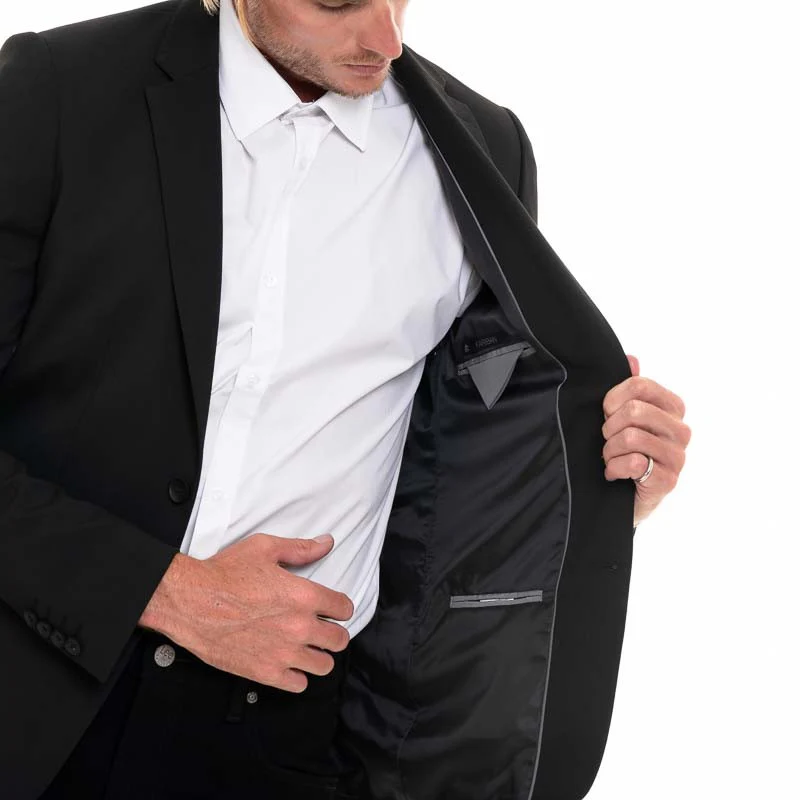 Veste Blazer de Service Homme Noir - KARIBAN - Image 6