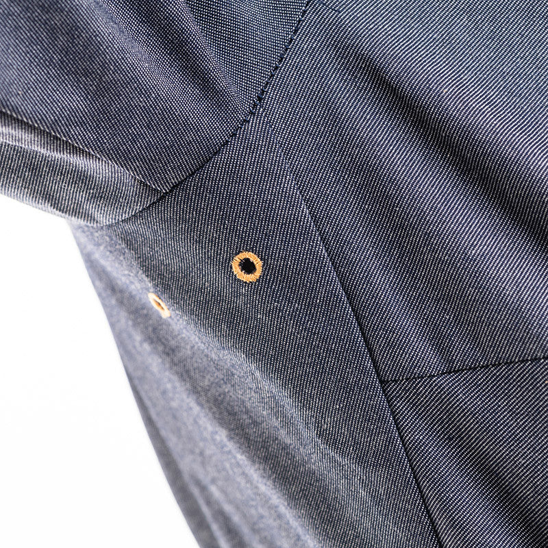 Veste Boulangère Femme Manches Courtes Poche Jean - MANELLI - Image 7
