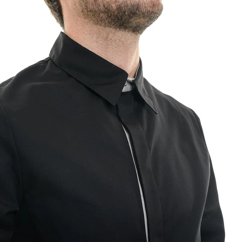 Veste de Cuisine Chemise Basilic Noir/Gris - LAFONT CUISINE - Image 4