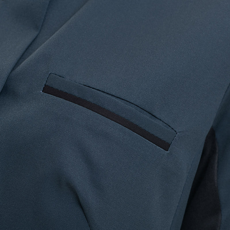 Veste Cuisine Femme Manche Longue Escale Bleu Océan Liseré Noir - ROBUR - Image 7