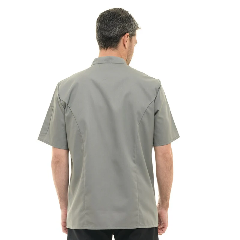 Veste Cuisine Unisexe Manches Courtes Tilleul Harti - ROBUR - Image 3