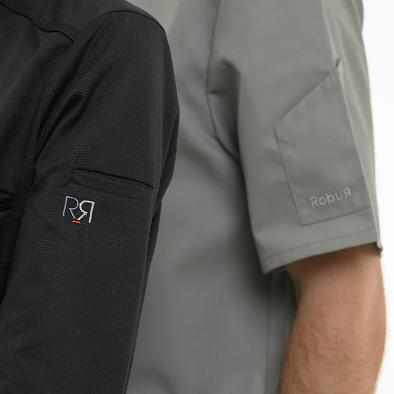 Veste Cuisine Unisexe Manches Courtes Tilleul Harti - ROBUR - Image 7