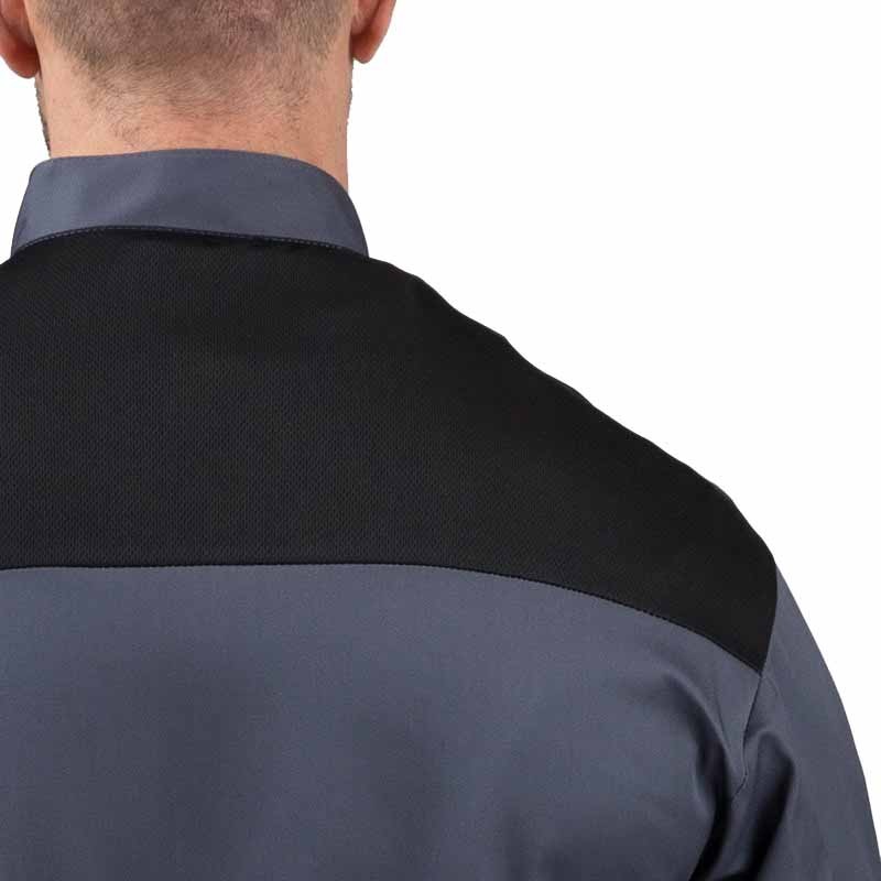 Veste de Boucher Homme Manches Longues Grise et Noire First - MANELLI - Image 5