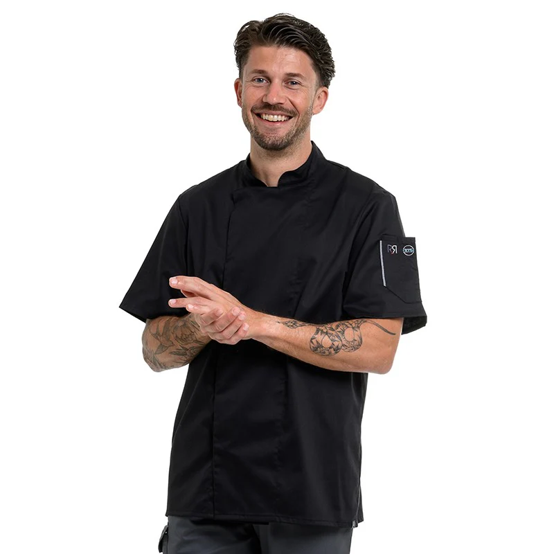 Veste de Boucher Nero 37.5 Noire Manches Courtes  - ROBUR