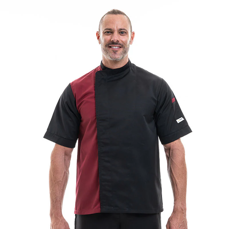 Veste de Boucher Noir et Bordeaux - MANELLI