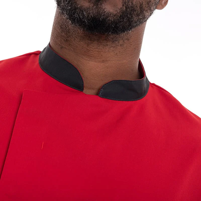 Veste de Boucher Homme Manches Longues Rouge - ROBUR - Image 8