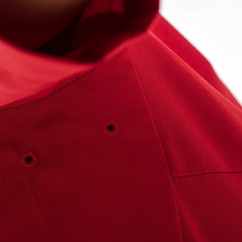 Veste de Bouchère Femme Manches Courtes Rouge - MANELLI - Image 7