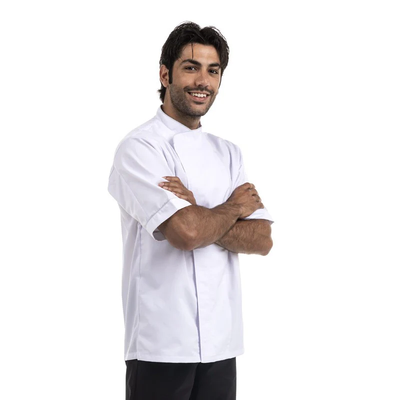 Veste de Boulanger Blanche Respirante Liseré - MANELLI - Image 4