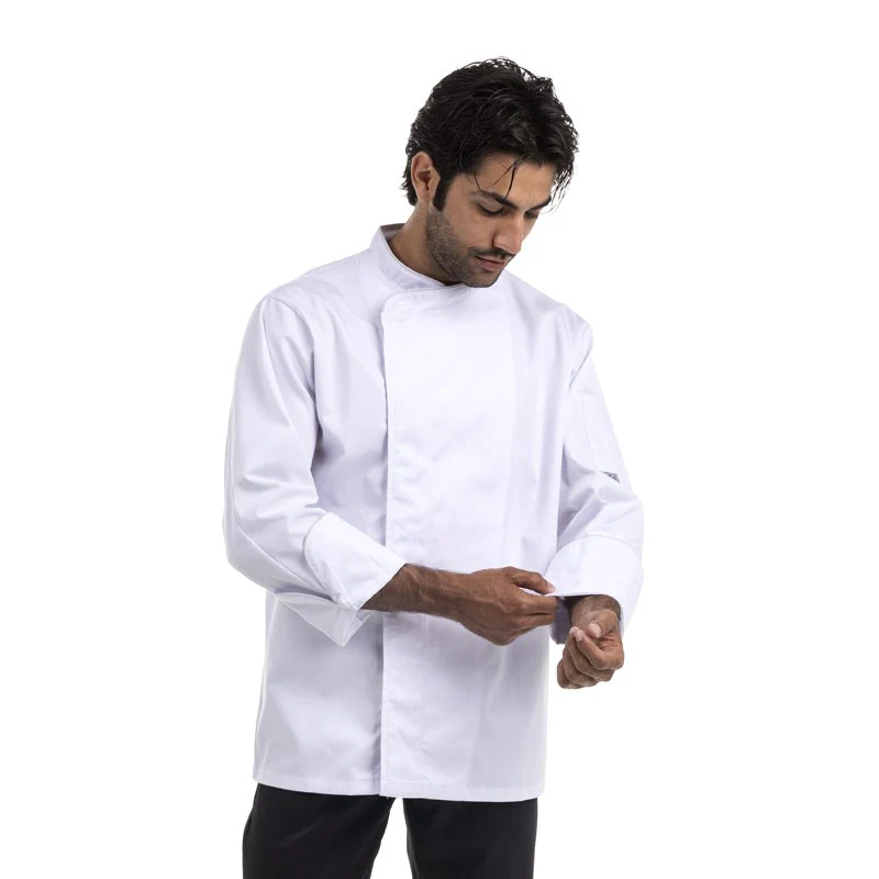 Veste de Boulanger Blanche Respirante Liseré - MANELLI - Image 6