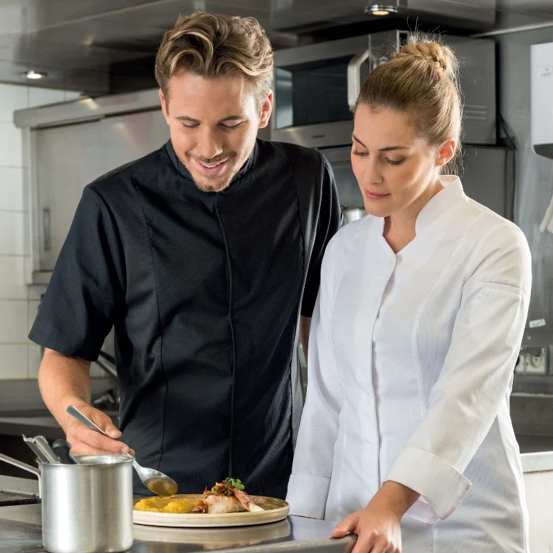 Veste de Cuisinier Manches Longues Siaka Grise - ROBUR - Image 7