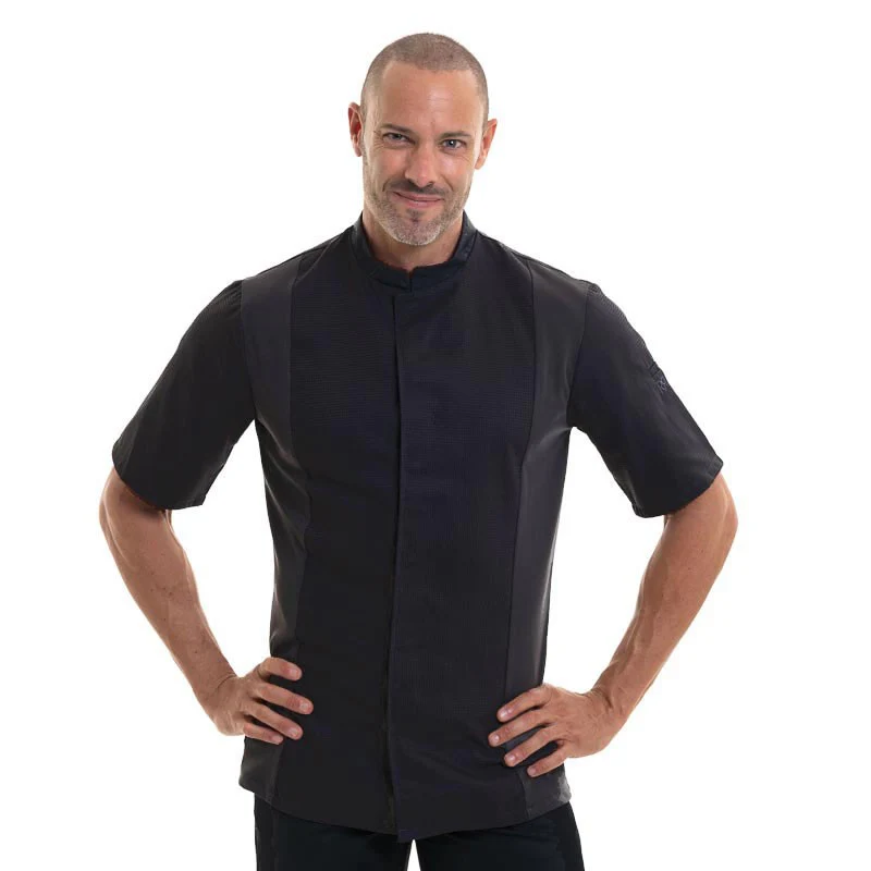Veste de Boulanger Homme Manches Courtes Respirante Noir Siaka - ROBUR