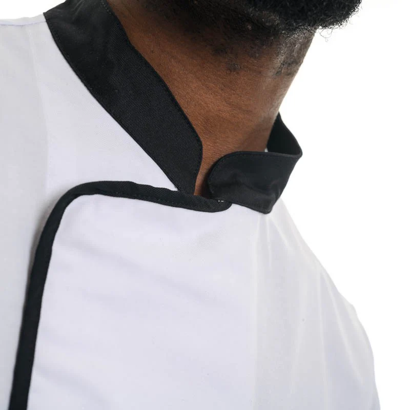 Veste de Cuisine à Manches Courtes Blanche et Noire Energy - ROBUR - Image 5