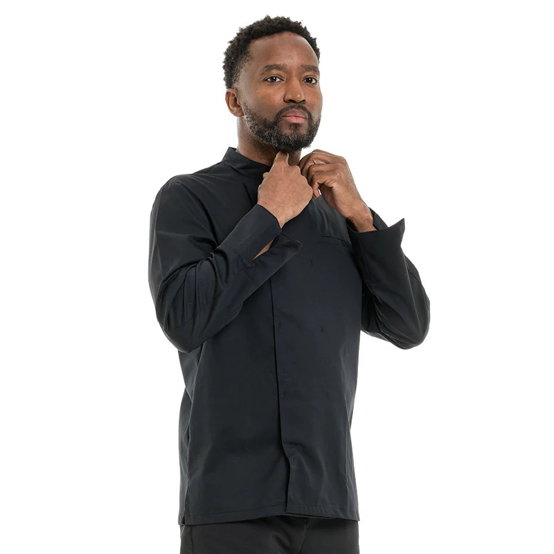 Veste de Cuisine à Manches Longues Texas Noire - MANELLI - Image 3