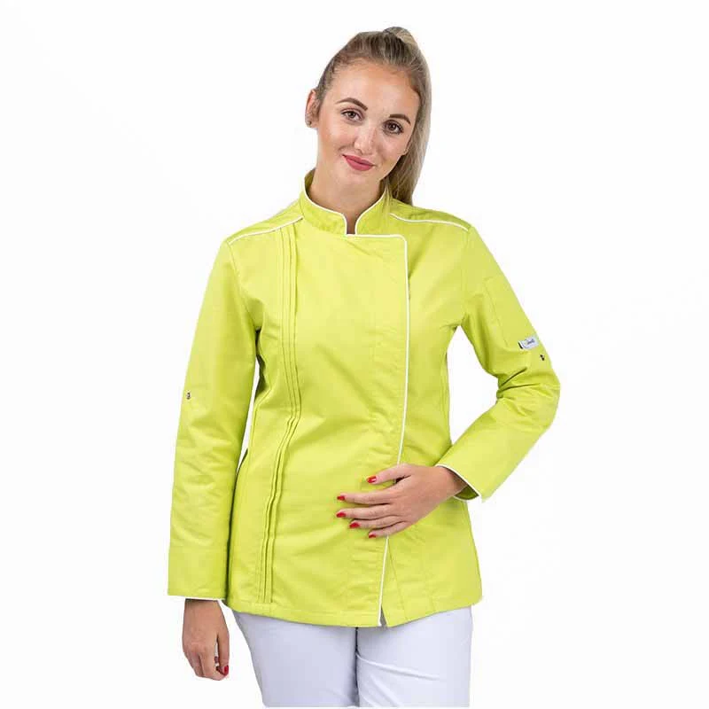Veste de Cuisine Anis Femme Orchestra Liseré Blanc - MANELLI - Image 2