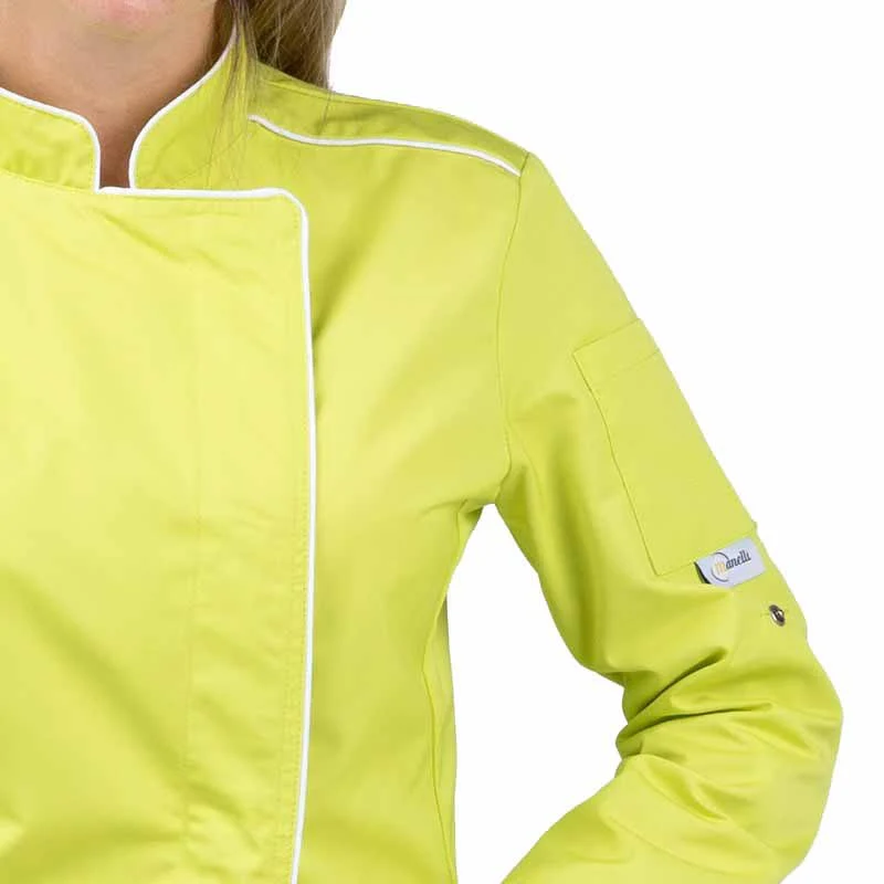Veste de Cuisine Anis Femme Orchestra Liseré Blanc - MANELLI - Image 3