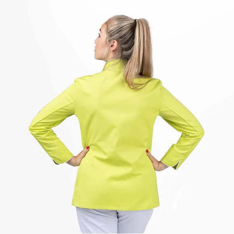 Veste de Cuisine Anis Femme Orchestra Liseré Blanc - MANELLI - Image 4
