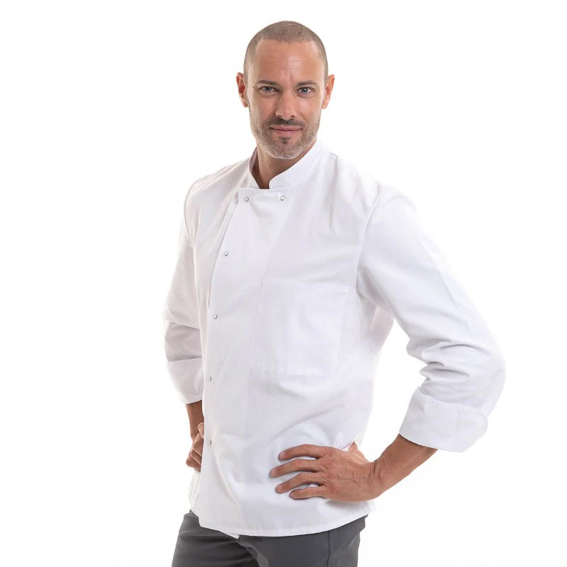 Veste de Cuisine Apprenti Blanche ML Inox - ROBUR - Image 2