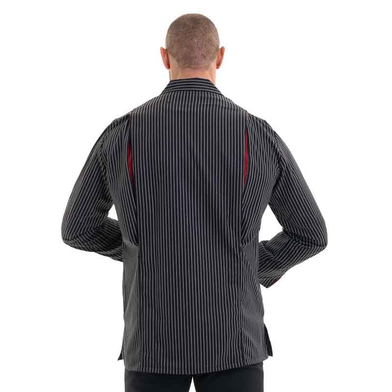 Veste de Cuisine Ardoise Rayé Noir - ROBUR - Image 6
