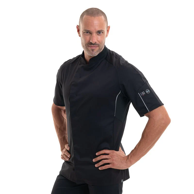 Veste de Cuisine Benak 37.5 Noir Manches Courtes - ROBUR - Image 2