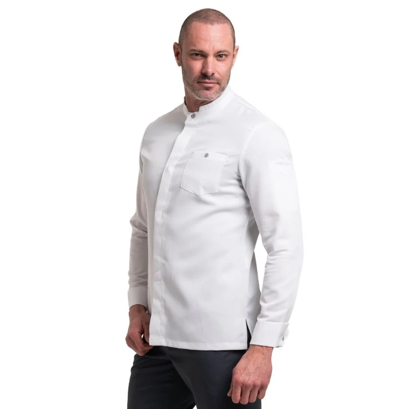Veste de Cuisine Berto à Manches Longues Blanche - ROBUR - Image 2