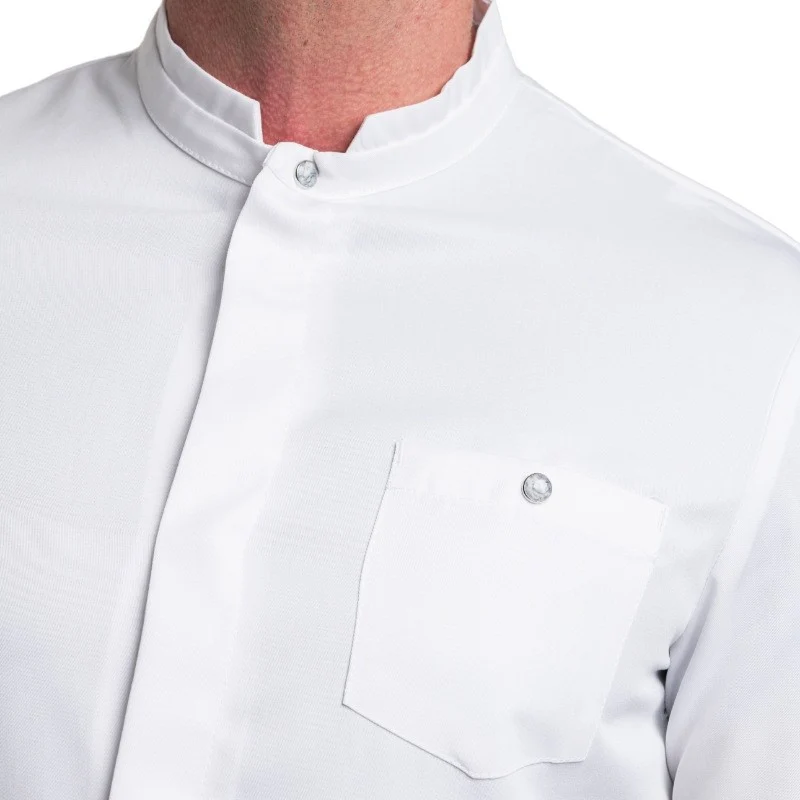 Veste de Cuisine Berto à Manches Longues Blanche - ROBUR - Image 5