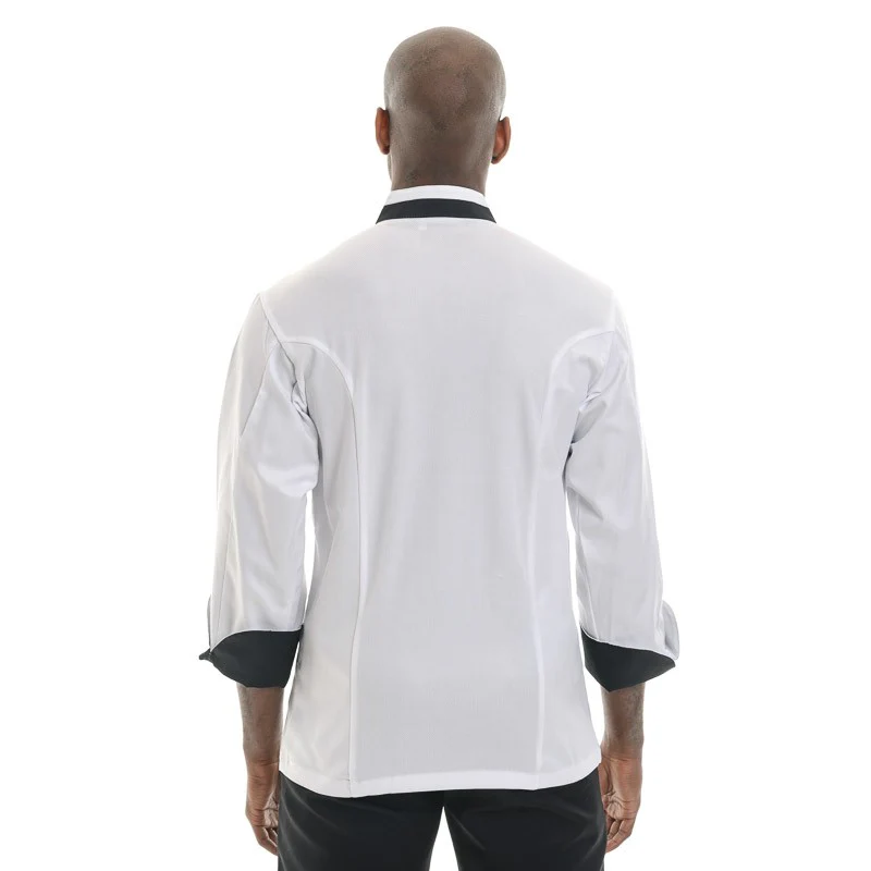 Veste de Cuisine Homme Dos Aéré Nano Blanche - EGOCHEF - Image 4