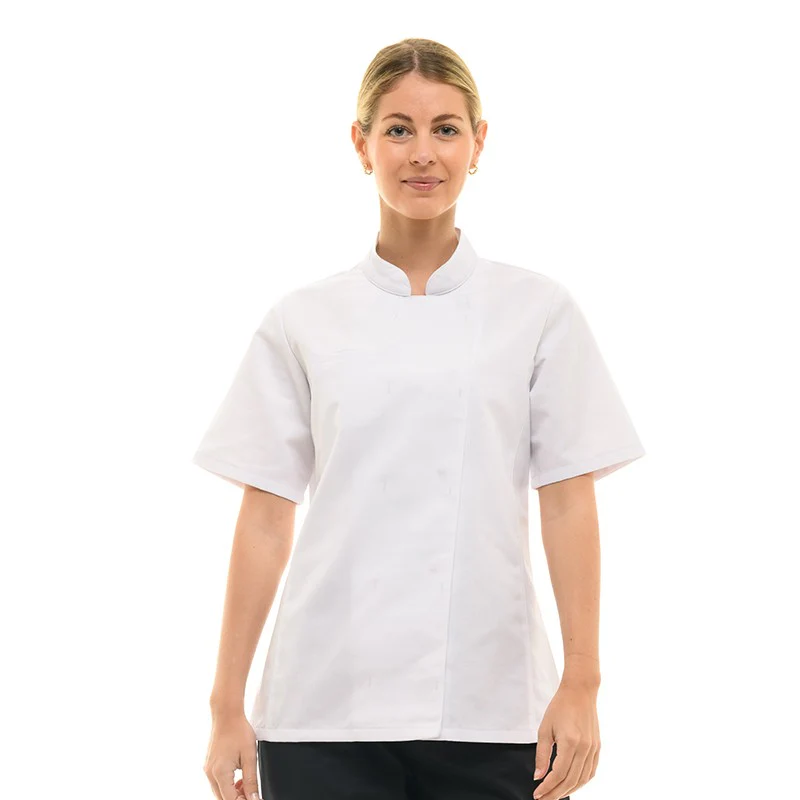 Veste de Cuisine Blanche à Manches Courtes Femme Californie - MANELLI - Image 13