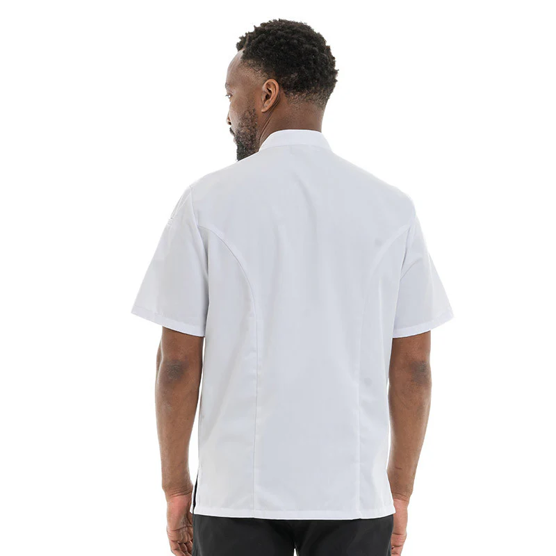 Veste de Cuisine Homme Texas Manches Courtes Blanche - MANELLI - Image 4