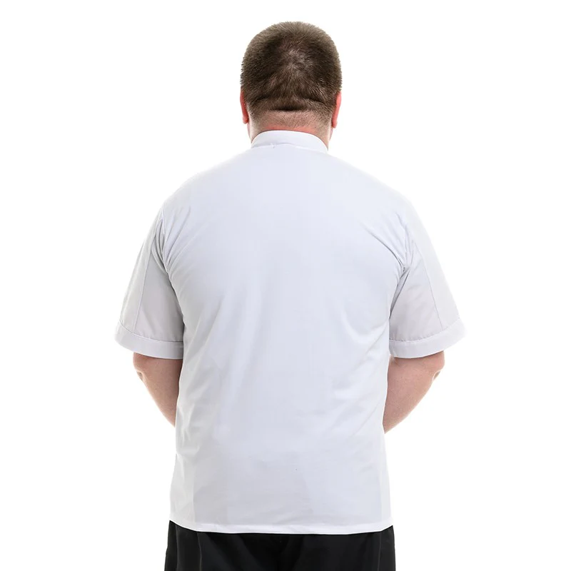 Veste de Cuisine Blanche Dos Aéré Grande Taille - MANELLI - Image 3
