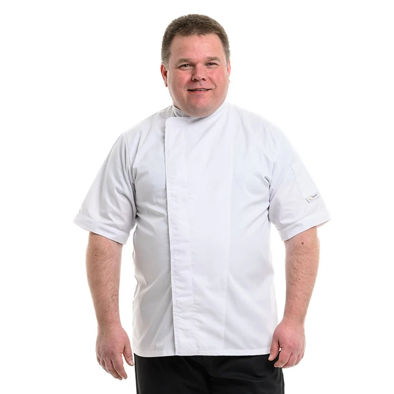 Veste de Cuisine Blanche Dos Aéré Grande Taille - MANELLI - Image 5